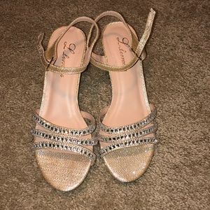 Short, sparkly 1 inch heels